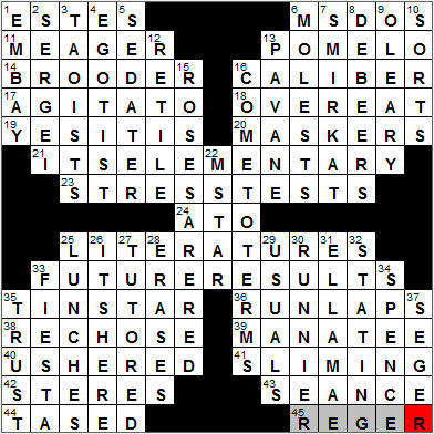 0601-12: New York Times Crossword Answers 1 Jun 12, Friday