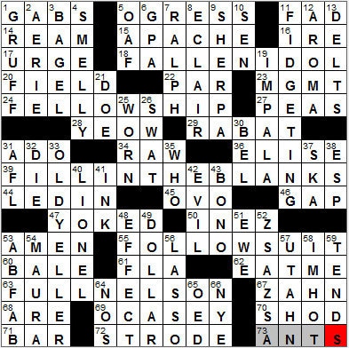 0611-12: New York Times Crossword Answers 11 Jun 12, Monday