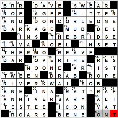 0612-12: New York Times Crossword Answers 12 Jun 12, Tuesday
