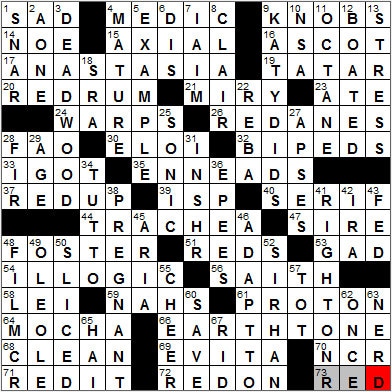 0614-12: New York Times Crossword Answers 14 Jun 12, Thursday