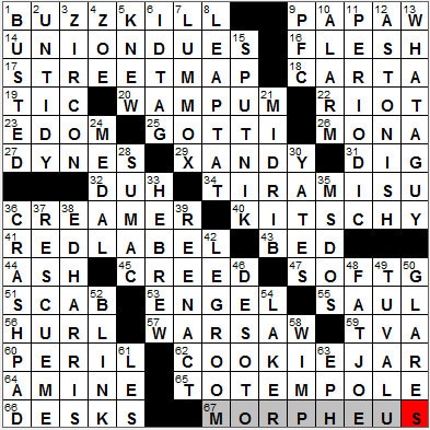 0622-12: New York Times Crossword Answers 22 Jun 12, Friday