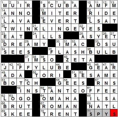 0625-12: New York Times Crossword Answers 25 Jun 12, Monday