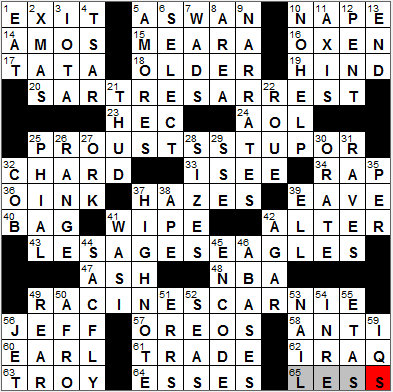 0702-12: New York Times Crossword Answers 2 Jul 12, Monday