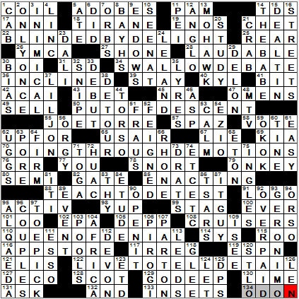 0708-12: New York Times Crossword Answers 8 Jul 12, Sunday