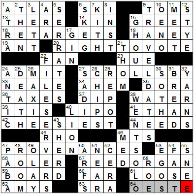 0710-12: New York Times Crossword Answers 10 Jul 12, Tuesday