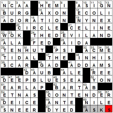 0712-12: New York Times Crossword Answers 12 Jul 12, Thursday