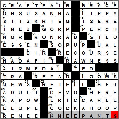 0714-12: New York Times Crossword Answers 14 Jul 12, Saturday