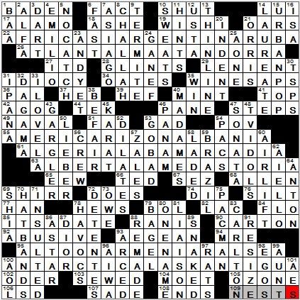 0715-12: New York Times Crossword Answers 15 Jul 12, Sunday