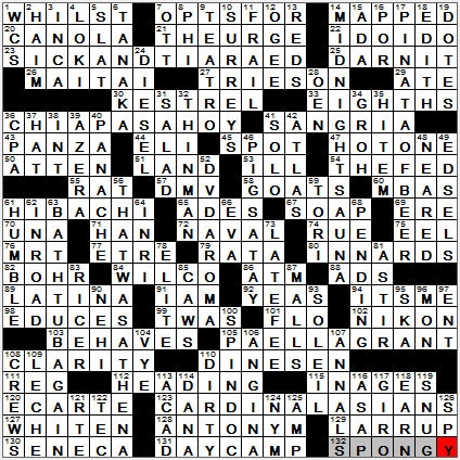 0722-12: New York Times Crossword Answers 22 Jul 12, Sunday