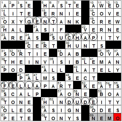 0723-12: New York Times Crossword Answers 23 Jul 12, Monday