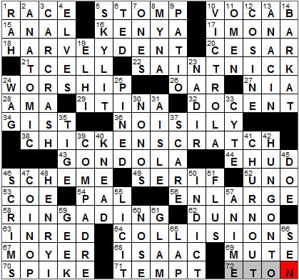 0731-12: New York Times Crossword Answers 31 Jul 12, Tuesday