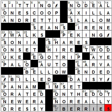 0802-12: New York Times Crossword Answers 2 Aug 12, Thursday