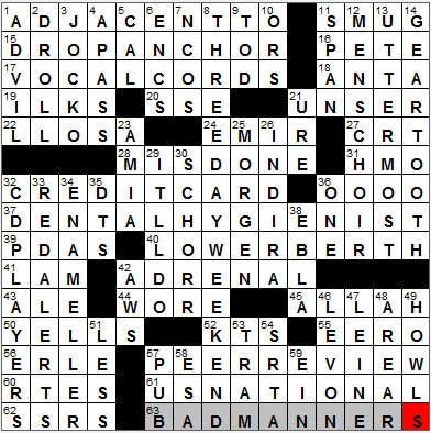 0804-12: New York Times Crossword Answers 4 Aug 12, Saturday