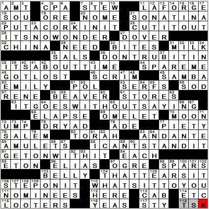 0812-12: New York Times Crossword Answers 12 Aug 12, Sunday -  NYXCrossword.com