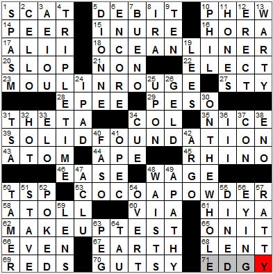 0813-12: New York Times Crossword Answers 13 Aug 12, Monday