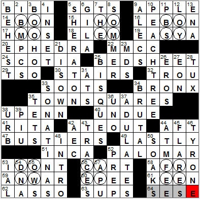 0815-12: New York Times Crossword Answers 15 Aug 12, Wednesday