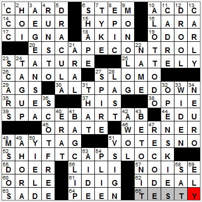 0816-12: New York Times Crossword Answers 16 Aug 12, Thursday
