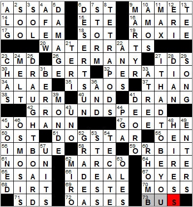 0822-12: New York Times Crossword Answers 22 Aug 12, Wednesday