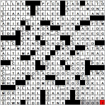 0826-12: New York times Crossword Answers 26 Aug 12, Sunday