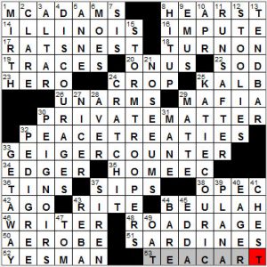 0831-12: New York Times Crossword Answers 31 Aug 12, Friday