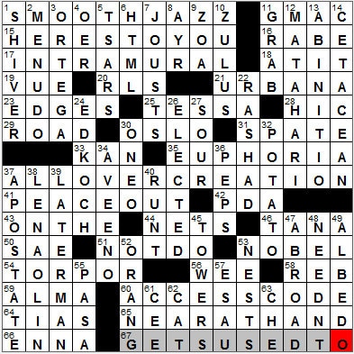 0901-12: New York Times Crossword Answers 1 Sep 12, Saturday