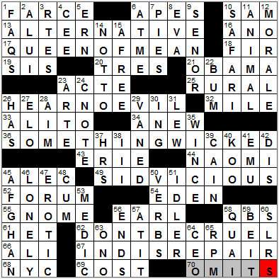 0910-12: New York Times Crossword Answers 10 Sep 12, Monday