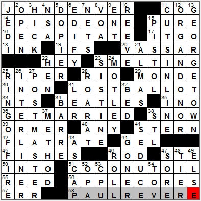 0914-12: New York Times Crossword Answers 14 Sep 12, Friday