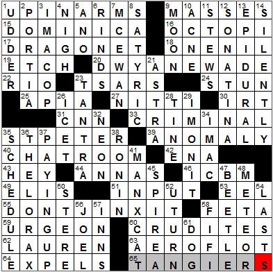 0915-12: New York Times Crossword Answers 15 Sep 12, Saturday