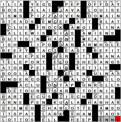 0916-12: New York Times Crossword Answers 16 Sep 12, Sunday