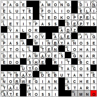 0918-12: New York Times Crossword Answers 18 Sep 12, Tuesday