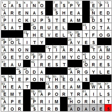 0924-12: New York Times Crossword Answers 24 Sep 12, Monday