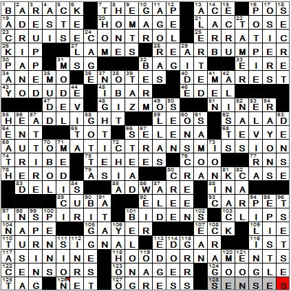 0930-12: New York Times Crossword Answers 30 Sep 12, Sunday