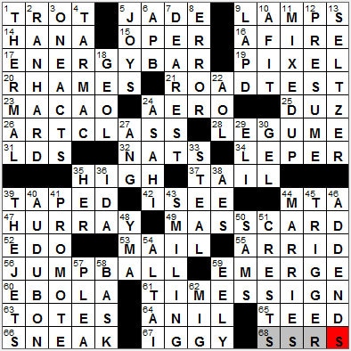 1003-12: New York Times Crossword Answers 3 Oct 12, Wednesday