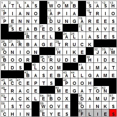 1008-12: New York Times Crossword Answers 8 Oct 12, Monday