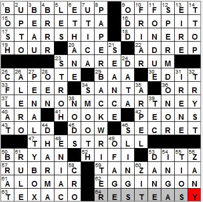1013-12 New York Times Crossword Answers 13 Oct 12, Saturday