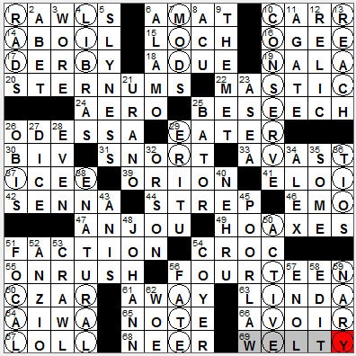 1030-12 New York Times Crossword Answers 30 Oct 12, Tuesday