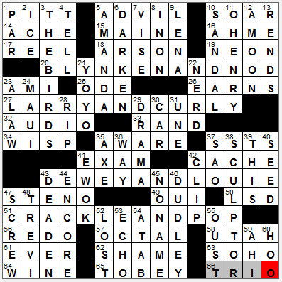 1105-12 New York Times Crossword Answers 5 Nov 12, Monday