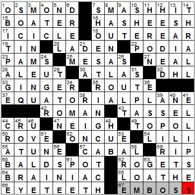 1109-12 New York Times Crossword Answers 9 Nov 12, Friday