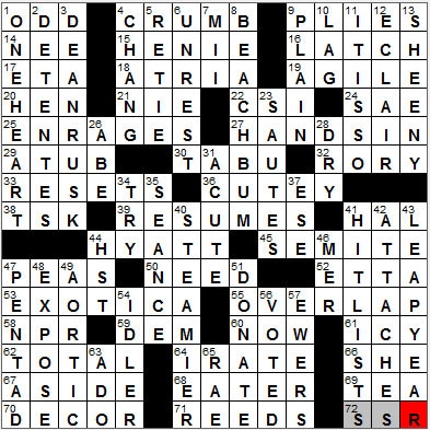 1121-12 New York Times Crossword Answers 21 Nov 12, Wednesday