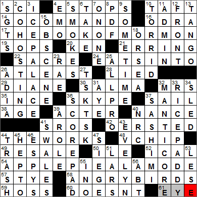 1221-12 New York Times Crossword Answers 21 Dec 12, Friday