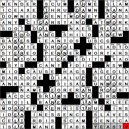 1223-12 New York Times Crossword Answers 23 Dec 12, Sunday