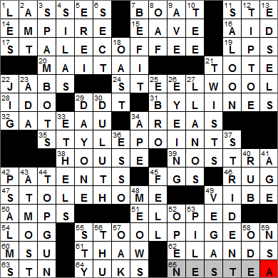 1224-12 New York Times Crossword Answers 24 Dec 12, Monday