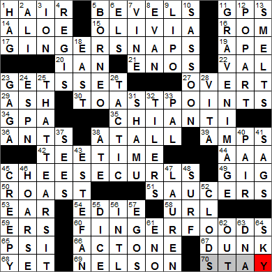 1231-12 New York Times Crossword Answers 31 Dec 12, Monday