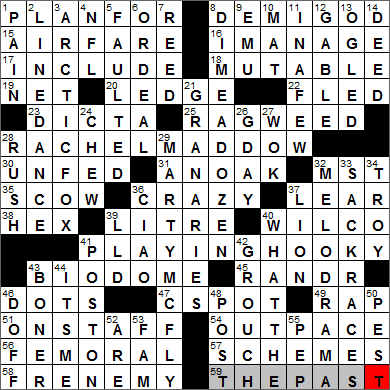 0201-13 New York Times Crossword Answers 1 Feb 13, Friday