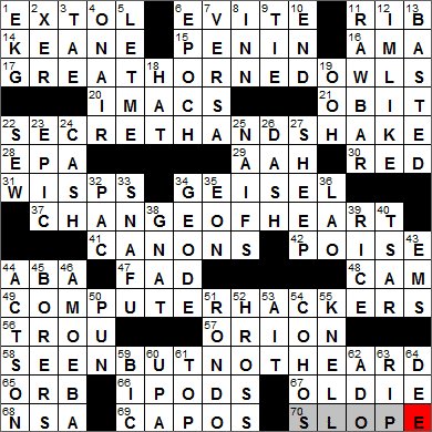 0227-13 New York Times Crossword Answers 27 Feb 13, Wednesday