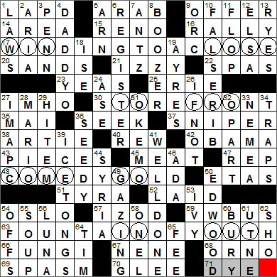 0312-13 New York Times Crossword Answers 12 Mar 13, Tuesday