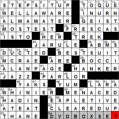 0316-13 New York Times Crossword Answers 16 Mar 13, Saturday