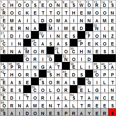 0322-13 New York Times Crossword Answers 22 Mar 13, Friday