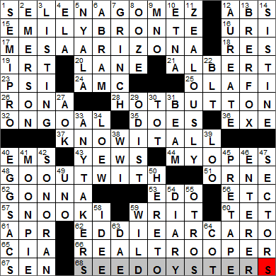 0323-13 New York Times Crossword Answers 23 Mar 13, Saturday