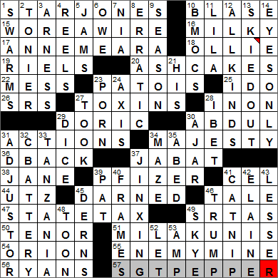 0426-13 New York Times Crossword Answers 26 Apr 13, Friday